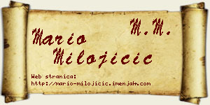 Mario Milojičić vizit kartica